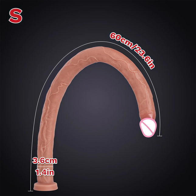 16.73 Inch Flesh Extra Long Dildo Women Realistic Sex Toys Soft Silicone Huge Dildo Strong Suction Cup Large Dildo for Women/Men