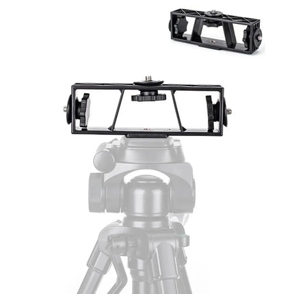 3-Position Stand Clip Bracket Holder Mobile Phone Clamp Tripod 1/4" Mount for Smartphones Mic Fill Lights Live Broadcast
