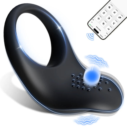 Vibrating Penis Ring for Men Male Delay Ejaculation Cock Ring Penis Massager Clitoral G Spot Stimulation Sex Toys for Couples 18