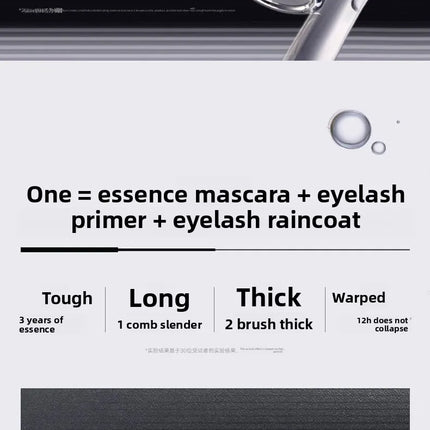 Judydoll Waterproof Lengthening Curling Lash Mascara & PrimerSet in Metal Tube with Fine Comb Brush - Smudge Proof Makeup Beauty