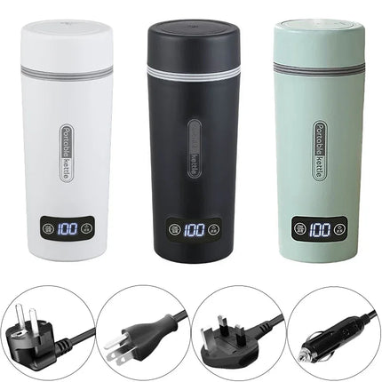 Portable Mini Temperature Adjustable Electric Water Heater Cup with Thermal Insulation for Office and Travel