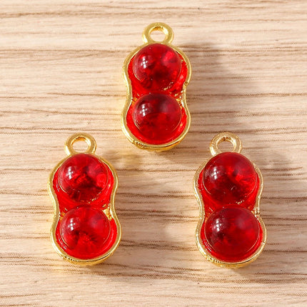 Tusember 10pcs Traditional Chinese Good Fortune Lucky Jade Charms Pendants for Jewelry Making Earrings Necklace Bracelet DIY