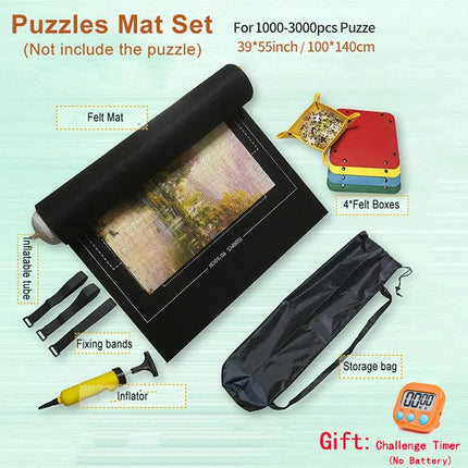 Puzzle Storage Blanket Children Puzzle Toys Multiple Specifications with Bag Portable Parent-child Early Education Gifts