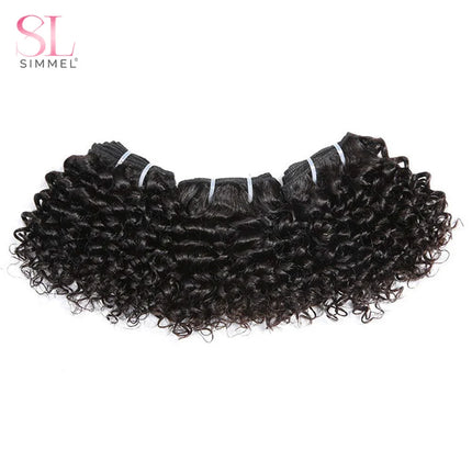Short Kinky Curly Hair Weave Bundles Cheap Wholesale Price Indian Remy Human Hair Extensions Natural Black Brown Color Cheaphair
