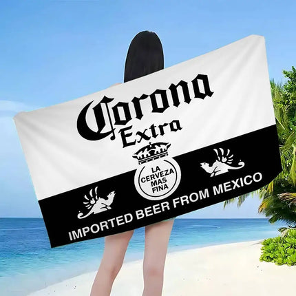 Corona Extra Beer Bath Towel Microfiber Soft Water Absorbing Breathable For Girl Kids Decorative Cartoon Beach Towel