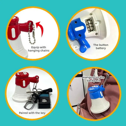 Mini Voice Changer Megaphone Toy Portable Recording Speaker with Sound Effects Fun Stress Relief Toy for Kids & Pranks, Red/Blue