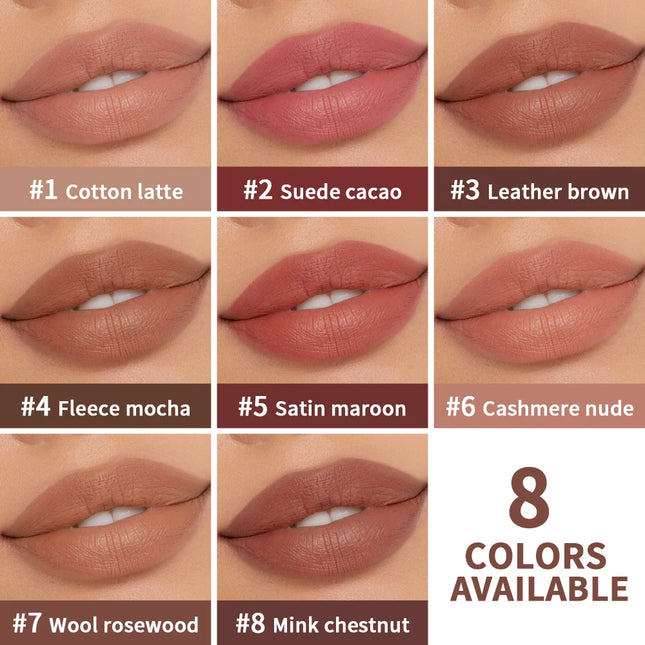 Lakerain Matte Blush Rotating Lipstick Multi-functional Lip Mud for Lips and Cheeks Long-lasting Waterproof Velvet Lip Gloss