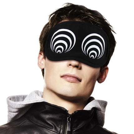 Cute Expression Black Blackout Eye Mask Women Girl Men Office Travel Essential Gift Unisex Funny Cartoon Nap Time Sleep Eye Mask