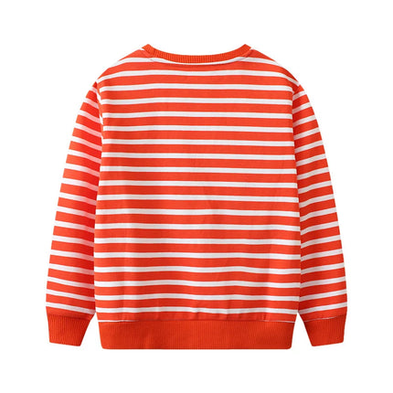 Jumping Meters 2-7T New Arrival Kids Cars Embroidery Autumn Boys Sweatshirts Long Sleeve Baby Clothes Hot Selling Striped Shirts