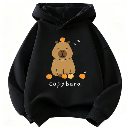 Trendy Capybara Funny Children's Hoodie Sweatshirt Cute Harajuku Hoody for Boys Girls Autumn Spring Casual Hoodies