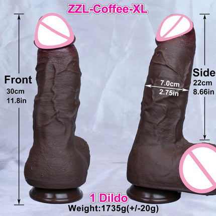 2 Colers Realistic Soft Huge Dildo Double Silicone Artificial Penis Gay Masturbation Suction Cup Dick Woman Man Anal Sex Toy