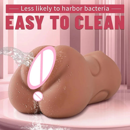 3D Realistic Simulation Light Beige Texture Male Masturbator Adult Products for Men Portable Vaginal Sex Toys Male Sex Toys 18+