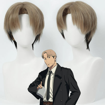 Cosplay Wig Chainsaw Man Anime Wig Kishibe Short Male Anime Cosplay Wig Black Game Role-Playing Synthetic Wig with Wigcap