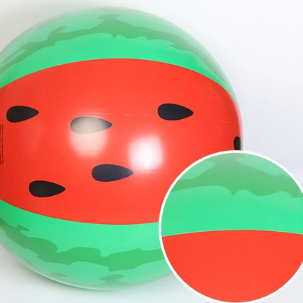 1pc Summer Beach Ball PVC Watermelon Ball, Inflatable, Thickened Giant, Red, 90cm, for Beach Party, Outdoor Sport, Swimming Play