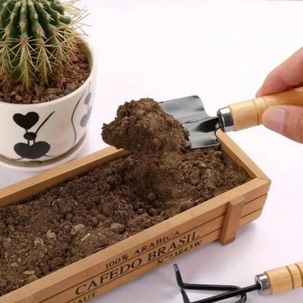 3PC/Set Mini Garden Tool Set Garden Indoor Small Plants Garden Tools With Handles Shovel Rake Portable Hand Planting Tools