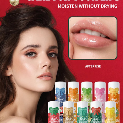 90 pieces/box 10 scented lipstick set Christmas set Moisturizing lips deep moisturizing Christmas gift