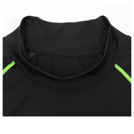 Men's Workout Compression Shirt Turtleneck Long Sleeve Rash Guard Gym Base Layer Athletic Undershirt Gear Sports Shirt