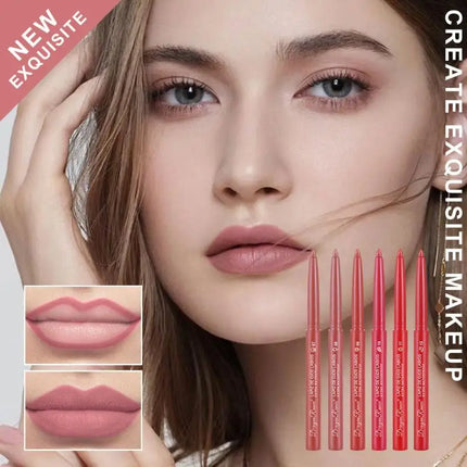 1Pc 12 Colors Waterproof Long-Lasting Automatic Lip Liner Makeup Matte Lipstick Pen Lip Gloss Lipliner For Beginners
