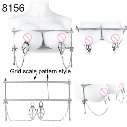 QKKQ Wearable Stainless Steel Breast Bondage Sexy Tools Chest Stimulate Nipples Massager BDSM Sex Toys Couple Erotic Accessories