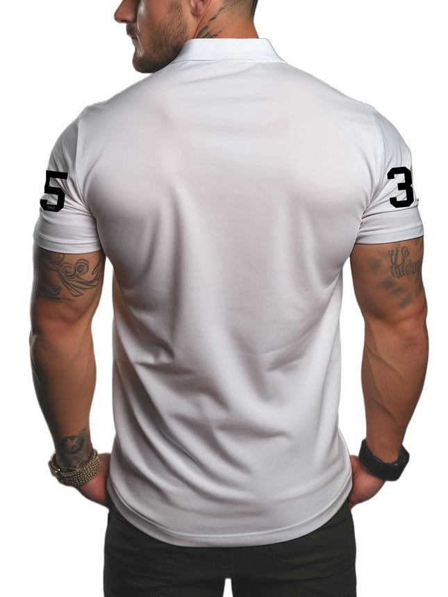 Men's Summer Shirt with Digital and Letter Print Design, Casual Button-up Shirt, Suitable for Daily Wear or Outdoor Activities