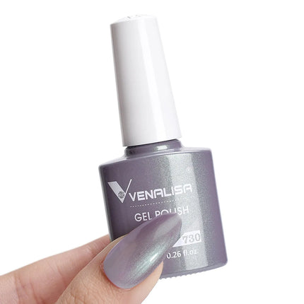 #758 Milky White Venalisa Nail Gel Polish Pearl Color Fall Nails TPO Free Long Wear Diamond Top Soak Off UV LED Gel Nail 7.5ml