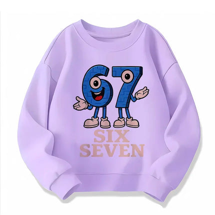 Manga Hoody for Boys Girls Children's Hot 67 Brainrot Funny Sweatshirts Unisex Cute Six Seven Kids Crew Neck Hoodies Clothes