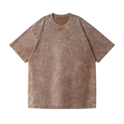 Custom Streetwear Vintage Washed Cotton Tee Oversized T-Shirt Retro Hip Hop Style 100% Cotton Personalized Design Men Clothing