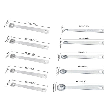 Hot Sale 5Pcs/Set Stainless Steel Small Measuring Spoons Seasoning Dry And Liquid Ingredients Kitchen Accurate Cooking Gadgets