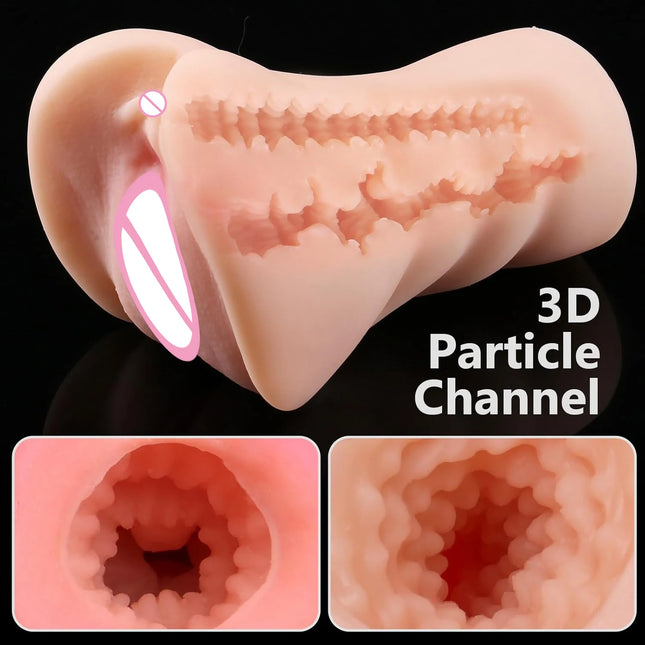 Sex Toys For Men Real Vagina Pussy Dual Channel Mouth Anal Pocket Realistic Artificial Vagina Pocket Pussy Blowjob Masturbator