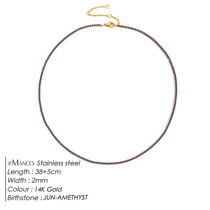 EManco Fashion Crystal High Quality Stainless Steel Gold Plated Necklace Ladies Charming Accessories Gifts Wholesale