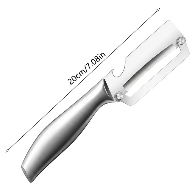 Stainless Steel Fruit Peeler with Bottle Opener Kitchen Vegetable Paring Knife Suitable for Pumpkin Winter Melon Pineapple Fruit