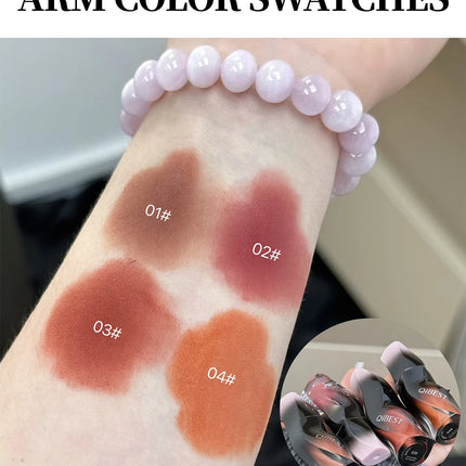 QIBEST 1PC Sexy Red Women's Lipstick Long Lasting Waterproof Liquid Lipstick Matte Lip Mud Non-Stick Cup Lip Gloss Tint Makeup