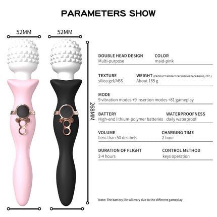 New Sex Toys Dildo Powerful Vibrator for Women AV Magic Wand G-spot Orgasm Masturbator Double Head Stimulation Vibrator