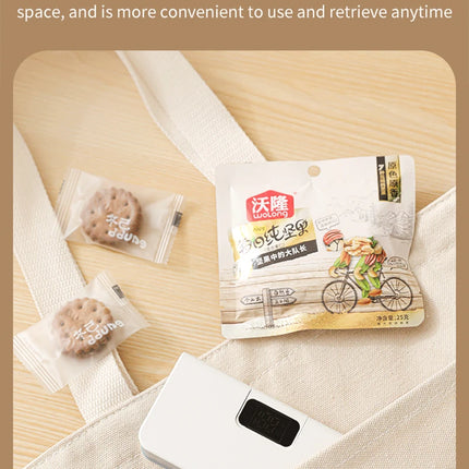 Mini Heat Sealer Plastic Bag Heat Sealing Machine Rechargable Plastic Storage Package Sealer Handheld Clip Bag Food Heat Sealer