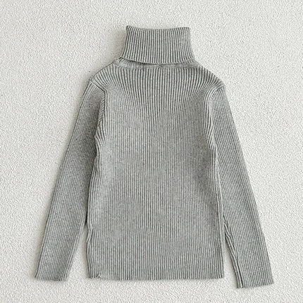 1-6Y Boys Girls Turtleneck Sweaters Autumn Baby Sweater Kids Sweaters For Winter Knitted Bottoming Boys Sweaters Vetement Enfant