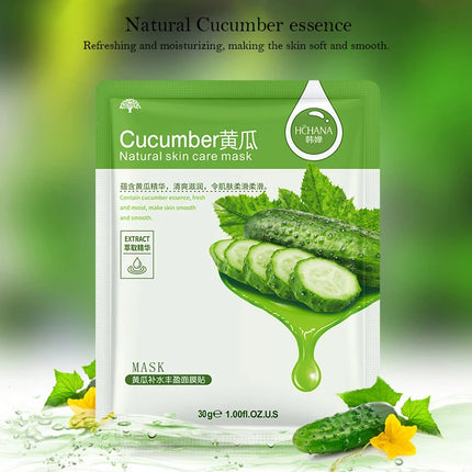 30pcs Fresh Fruits Facial Masks Face skincare Moisturizing Firming Hydrating Korean Face Mask Facial Skin Care Prodcuts