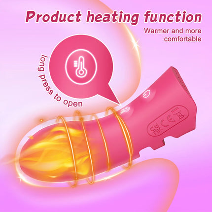 Heating Finger Vibrator for Women G Spot Fast Orgasm Vagina Clitoris Clit Nipple Stimulator Female Lesbian Sex Toy Adult Goods