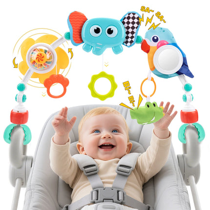 Baby Stroller Arch Toys Bouncer Toy Pram Activity Arch Toys Fine Motor Skills Toys Sensory Development Arch Baby Car Seat Toys