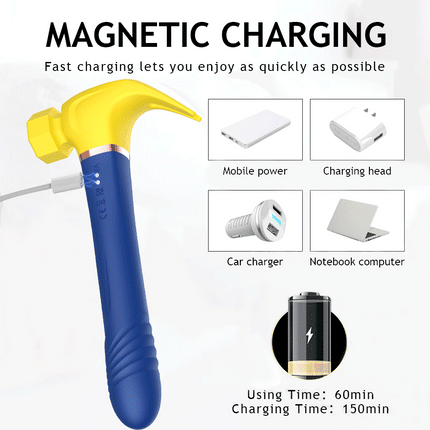 Hammer Vibrator Multifunctional Sex Machine G Spot Stimulation Telescopic Dildo Vaginal Massage Clit Sucking Female Masturbator