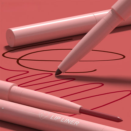 Tapered Nib Lip Liner Pencil Long-Lasting Matte Creamy Plumping Lip Stain Waterproof Natural Nude Brown Slim Lip Liner Makeup