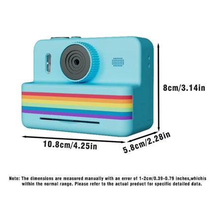 Kids Camera Instant Print,2.8 Inch Screen, USB charging,Children Digital Camera 3 Rolls Paper, Christmas Birthday Gift Toys