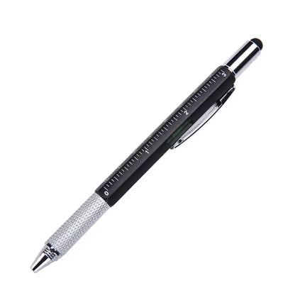 7 in 1 Multifunctional Pen Touch Screen Stylus Capacitive Pen with Screwdriver Ruler Levelgauge Refillable Ballpoint Pencil Tool