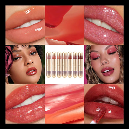 Hydrating Plumping High-Shine Lip Oil Mirror Gloss for Moisturized Luscious Lips Long-Lasting Comfortable Wear Lip Care