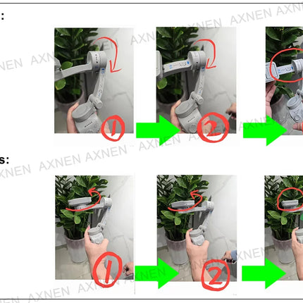 AXNEN Smart 3-Axis Handheld Gimbal Stabilizer for Smartphone with Fill Light for iPhone Android Face Tracking Tiktok Vlog Kit