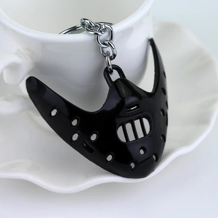 Movie Jewelry The Silence of The Lambs Mask Hannibal Lecter Keychain Pendant Necklace Jewelry Gifts Unisex Accessories