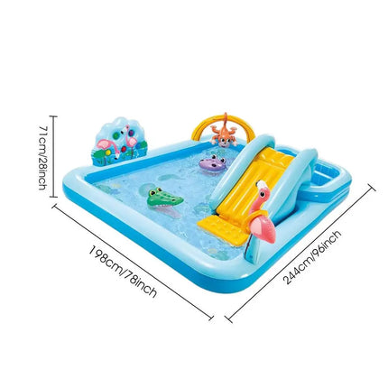 New Water Slide Children Fun Lawn Water Slides Iatables Pools Ring Tosses Game For Kids Summer Slide Set Backyard Outdoor Toys