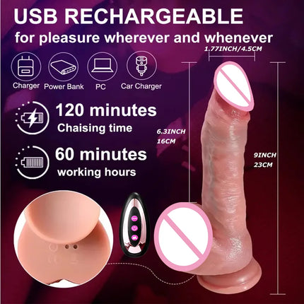 Wearable Realistic dildo Vibratior Thrusting Penis Penetration Anal Vibration Adult dildos Anal Sex Toy for Women Vibratiors 18