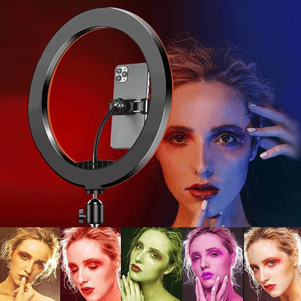 26cm 10inch Led Selfie Ring Light Round Ring Lamp with Phone Holder Photography Fill Lighting with Tripod for Youtube Live Video