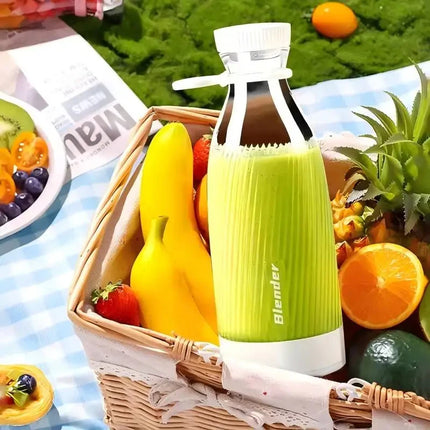 2026New 500ml Rechargeable Portable Juicer, Ice Cream Electric Juicer, Mini Glass Juice Bottle With Stainless Steel Blade