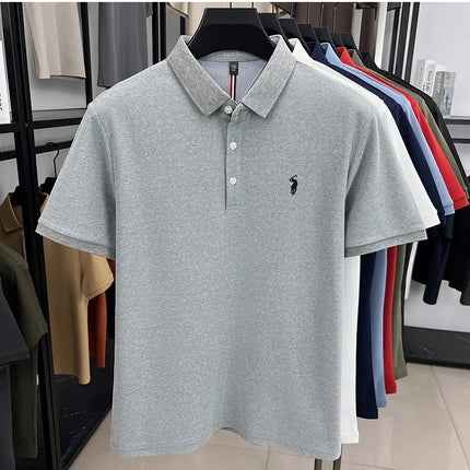 Luxury brand short sleeve polo shirt, exquisite pony embroidery, summer new breathable T-shirt, new fashion Paul men's wear